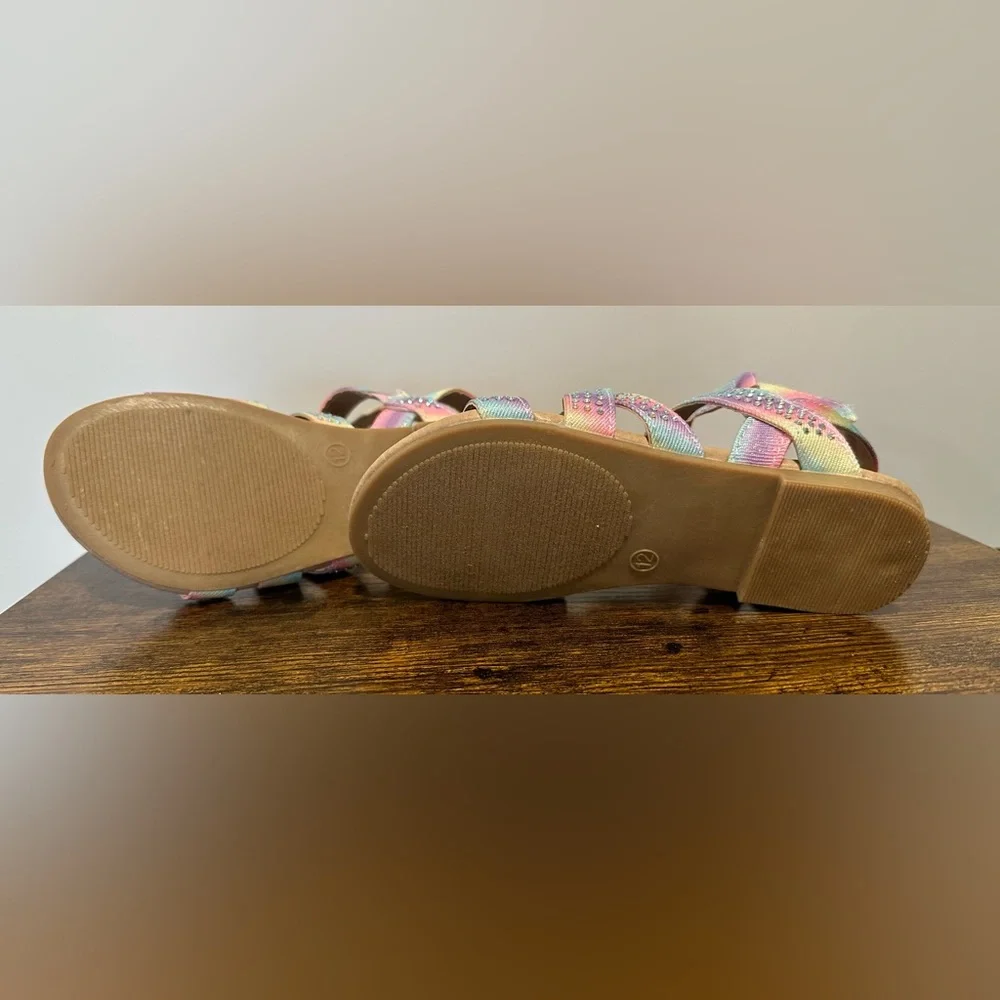 SO Toddler Girls Cecilaa Rainbow Gladiator Sandals NWT Size 12